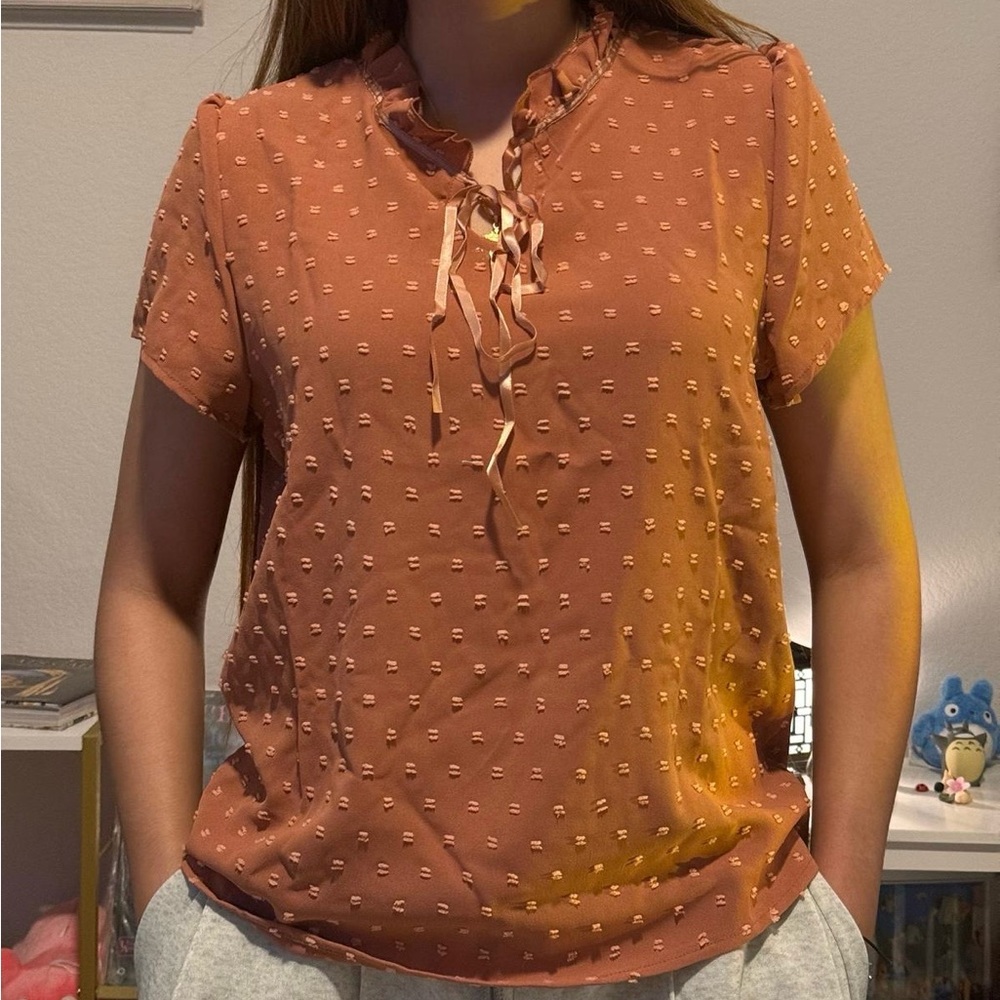 Women's Ruffled dark rose Top